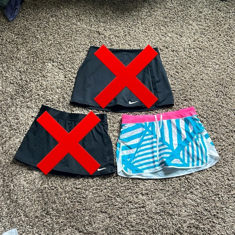 Nike Black and Multicolor Skorts